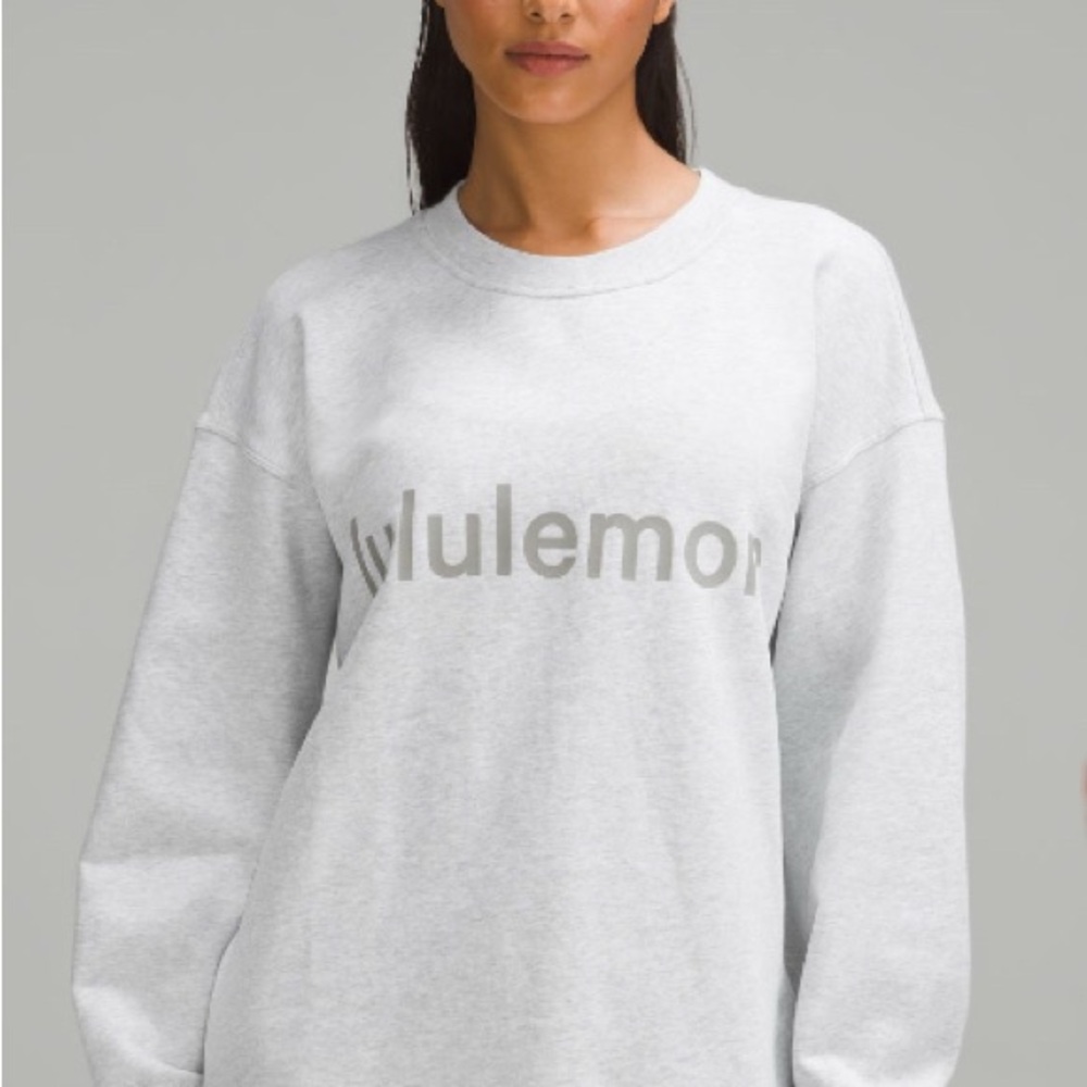 Lululemon Perfectly Oversized Crew Neck Sweater - Gray